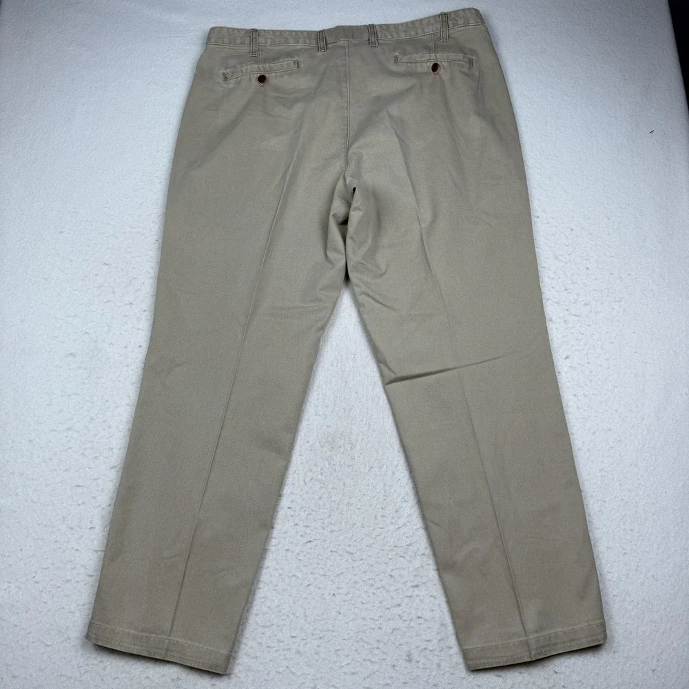 Lot 2 Orvis Pants Mens 40x30 Beige Cotton Canvas Chino Classic Casual Outdoor